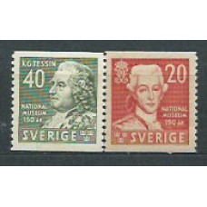 Suecia - Correo 1942 Yvert 294/5 * Mh Pesonajes