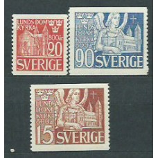 Suecia - Correo 1946 Yvert 319/21 * Mh Catedral de Lund