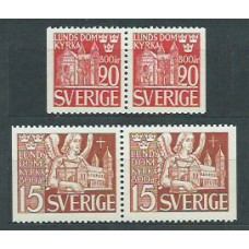 Suecia - Correo 1946 Yvert 319b/20b ** Mnh Catedral de Lund