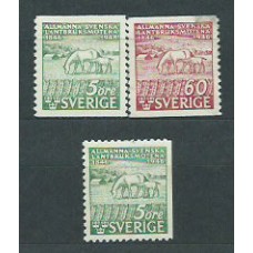 Suecia - Correo 1946 Yvert 322/3+322a * Mh