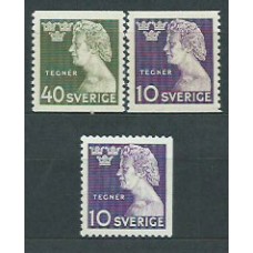Suecia - Correo 1946 Yvert 324/5+324a ** Mnh Isaias Tegner poeta