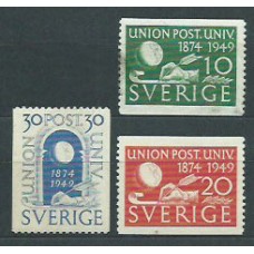 Suecia - Correo 1949 Yvert 352/4 * Mh UPU