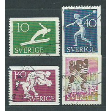 Suecia - Correo 1953 Yvert 372/5 usado Deportes