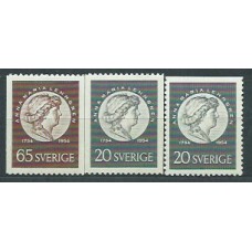 Suecia - Correo 1954 Yvert 387/8+387a * Mh Ana M. Lenngren poeta