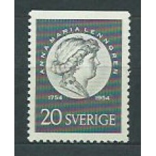 Suecia - Correo 1954 Yvert 387a ** Mnh Ana M. Lenngren poeta