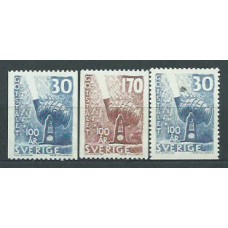 Suecia - Correo 1958 Yvert 432/3+432a * Mh