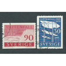 Suecia - Correo 1959 Yvert 437/8 usado