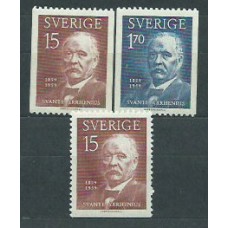 Suecia - Correo 1959 Yvert 444/5+444a * Mh Svante Arrhenius físico