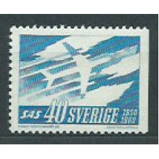 Suecia - Correo 1961 Yvert 458a ** Mnh  Aviación