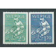 Suecia - Correo 1963 Yvert 501/2 * Mh Deportes hockey