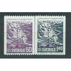 Suecia - Correo 1965 Yvert 523/4 * Mh  UIT