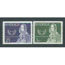 Suecia - Correo 1965 Yvert 527/8 ** Mnh Fredika Bremer