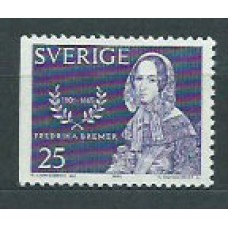 Suecia - Correo 1965 Yvert 527a ** Mnh Fredika Bremer