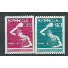 Suecia - Correo 1967 Yvert 561/2 ** Mnh Deportes tenis mesa
