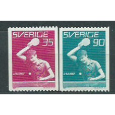 Suecia - Correo 1967 Yvert 561/2 ** Mnh Deportes tenis mesa