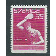 Suecia - Correo 1967 Yvert 561a ** Mnh Deportes tenis mesa