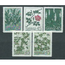 Suecia - Correo 1968 Yvert 590/4 ** Mnh Flores