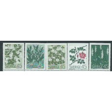 Suecia - Correo 1968 Yvert 590/4a ** Mnh Flores