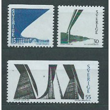 Suecia - Correo 1969 Yvert 631/3 ** Mnh Puente de Tjorn