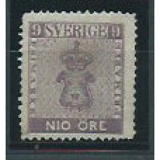 Suecia - Correo 1858-60 Yvert 7 (*) Mng Escudos