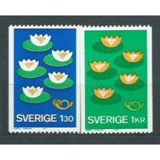 Suecia - Correo 1977 Yvert 952/3 ** Mnh Flores