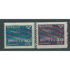 Suecia - Aereo Yvert 4/5 ** Mnh Aviones