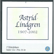 Suecia - Carnet 2002 Yvert 2257 ** Mnh Astrid Lindgren escritora