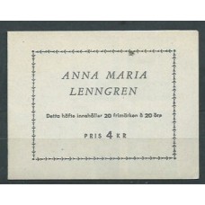 Suecia - Carnet 1954 Yvert 387a ** Mnh Ana Maria Lenngren poeta