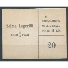 Suecia - Carnet 1958 Yvert 434a ** Mnh Selma Lagerlof