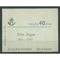 Suecia - Carnet 1965 Yvert 525a ** Mnh Principe Eugen