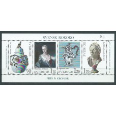 Suecia - Hojas Yvert 7 ** Mnh Arte rococó