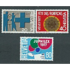 Suiza - Correo 1977 Yvert 1021/3 ** Mnh