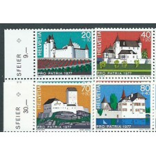 Suiza - Correo 1977 Yvert 1026/9 ** Mnh Pro patria castillos