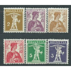 Suiza - Correo 1909 Yvert 128/33 * Mh