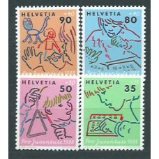 Suiza - Correo 1988 Yvert 1309/12 ** Mnh Pro juventud