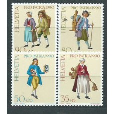 Suiza - Correo 1990 Yvert 1343/6 ** Mnh Pro patria Trajes regionales