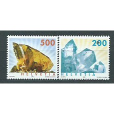 Suiza - Correo 2002 Yvert 1732/3 ** Mnh Minerales