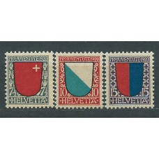 Suiza - Correo 1920 Yvert 176/8 * Mh Escudos
