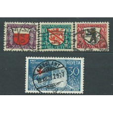 Suiza - Correo 1928 Yvert 231/4 usado Escudos