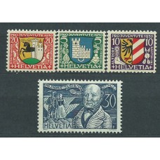 Suiza - Correo 1930 Yvert 246/9 * Mh Escudos