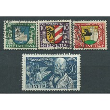 Suiza - Correo 1930 Yvert 246/9 usado Escudos