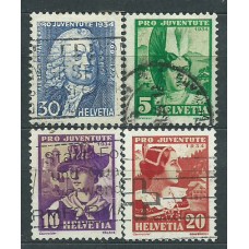 Suiza - Correo 1934 Yvert 278/81 usado