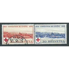 Suiza - Correo 1939 Yvert 342/3 usado Cruz roja