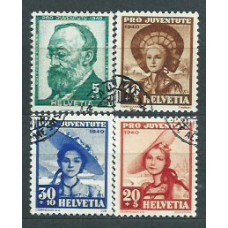 Suiza - Correo 1940 Yvert 354/7 usado