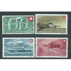 Suiza - Correo 1947 Yvert 437/40 ** Mnh Estaciones