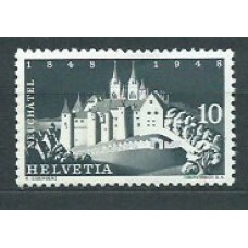 Suiza - Correo 1948 Yvert 454 ** Mnh Castillo de Neuchatel