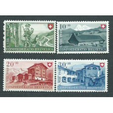 Suiza - Correo 1948 Yvert 457/60 * Mh Casas suizas