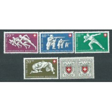 Suiza - Correo 1950 Yvert 497/501 * Mh Deportes