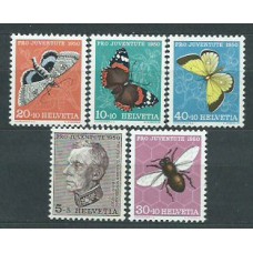 Suiza - Correo 1950 Yvert 502/6 ** Mnh Fauna mariposas