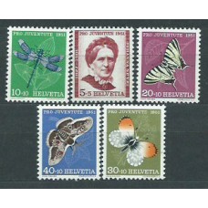 Suiza - Correo 1951 Yvert 512/6 ** Mnh Fauna mariposas